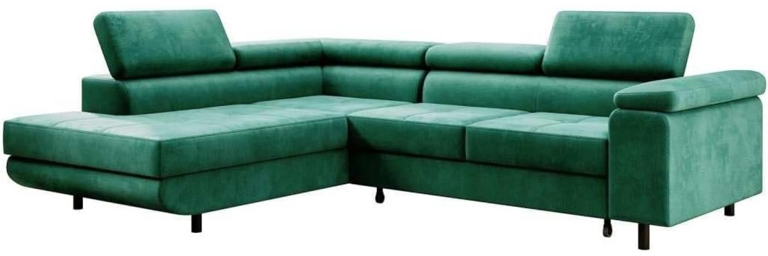 Designer Sofa Costa mit Schlaf und Klappfunktion Grün Links Bild 1