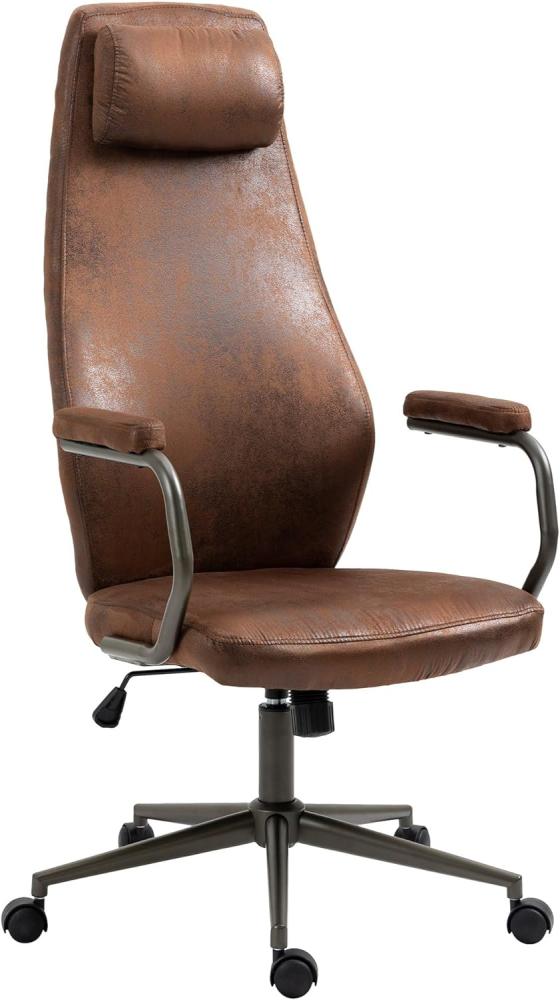 CLP Bürostuhl Pocatello Kunstleder höhenverstellbar Industrial Loft Antik Stil,cognac Bild 1