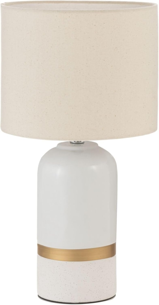 Pauleen 48318 Tischleuchte Glowing Soul E14 max. 20W Creme Stoff, Keramik Nachttischleuchte Bild 1