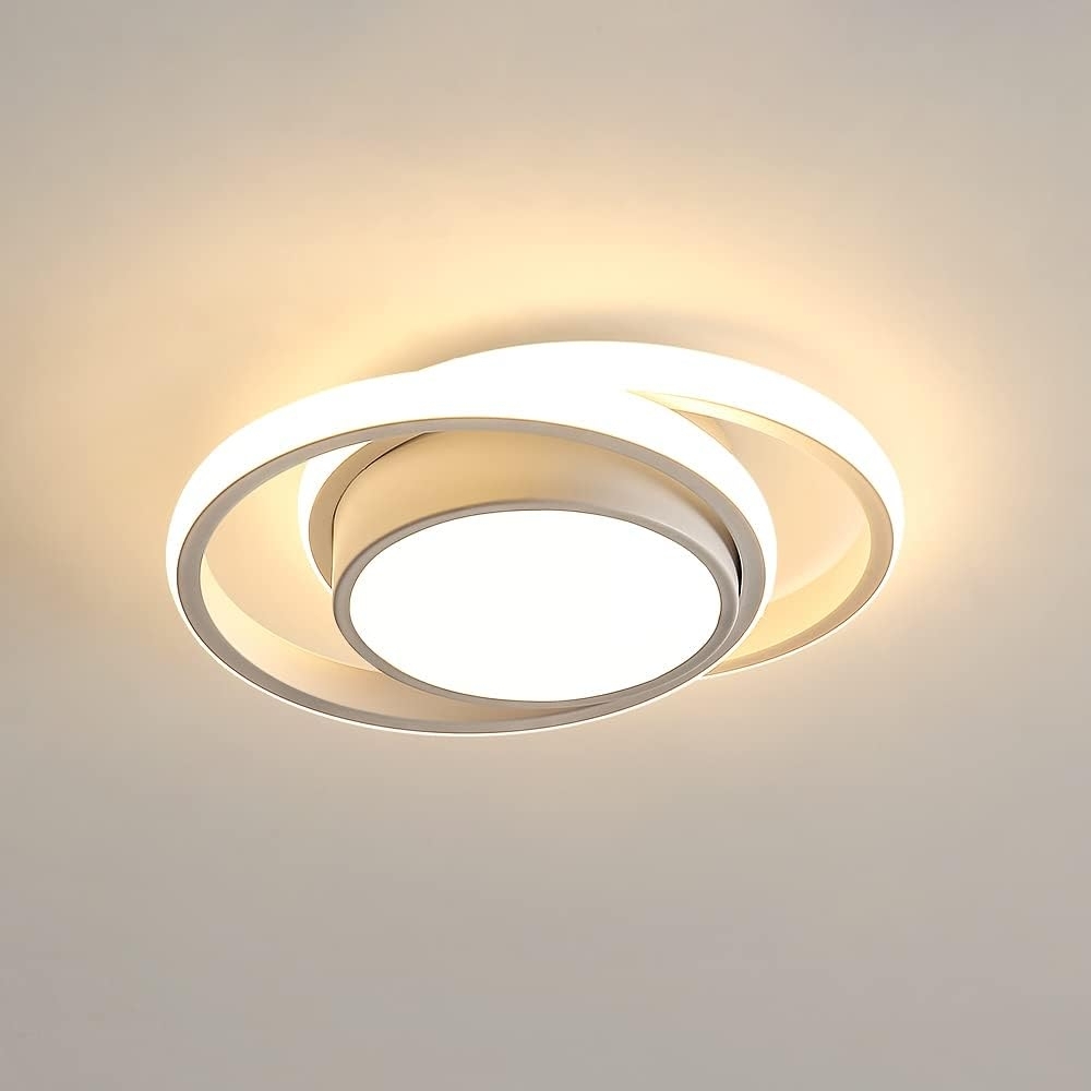 Comely Modern LED Deckenleuchte, 32W 2350LM Weiß Runde Deckenlampe, Warmweiß 3000K Deckenlampen für Schlafzimmer Flur Balkon Badezimmer, Durchmesser 270mm Bild 1