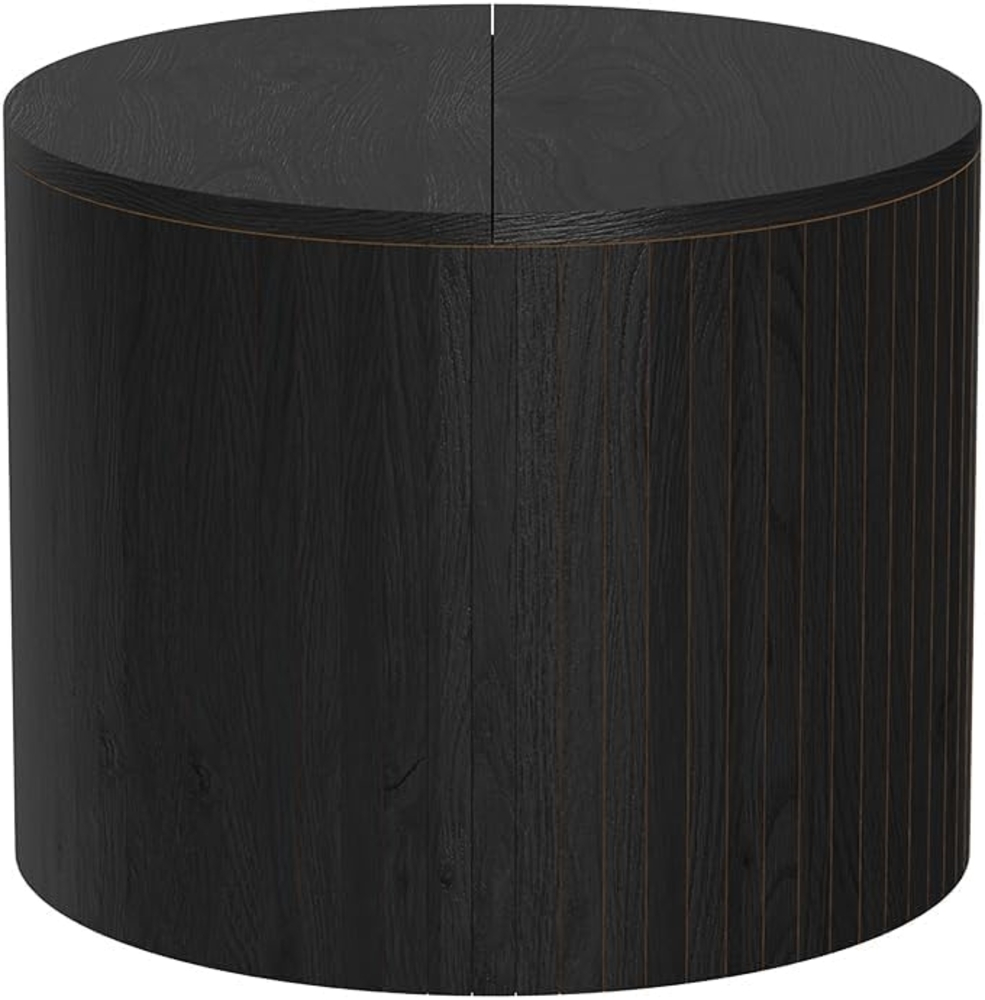 Couchtisch Tavilo Eiche/Schwarz 48 x 48 cm Vicco Bild 1