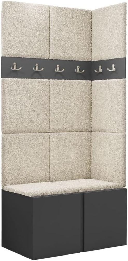 Garderoben-Set Monati I, Graphit, Farbe: Abriamo 03 Bild 1