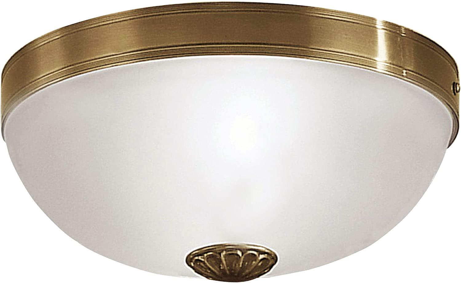 Eglo 82741 Deckenlampe IMPERIAL Metallguss brüniert, Glas satiniert weiss E27 max. 2X40W H:14cm Ø31cm dimmbar Bild 1