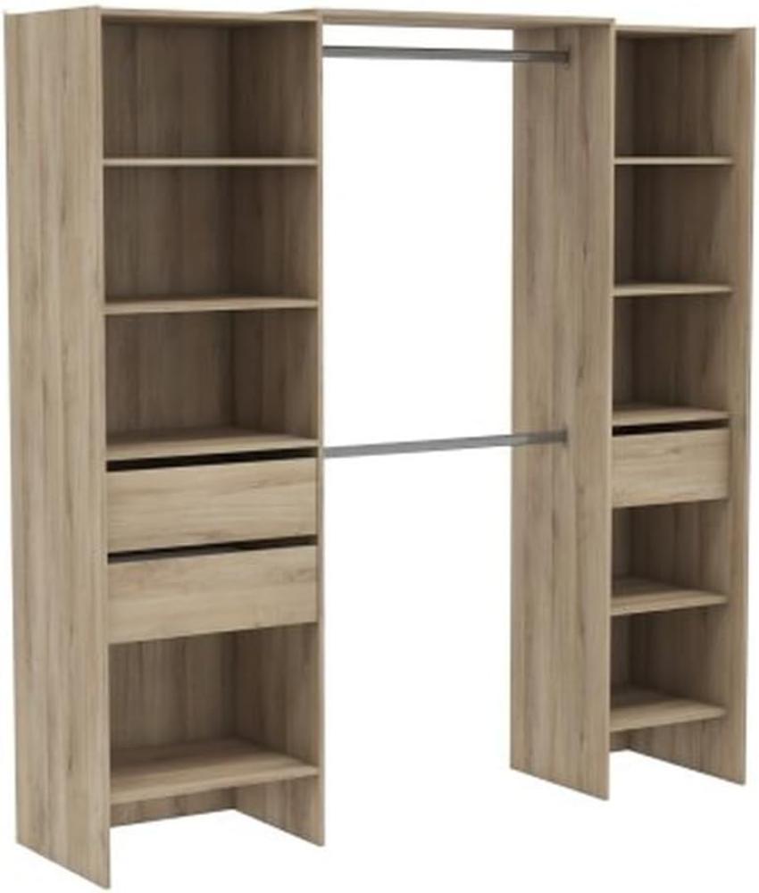 Kleiderschrank >Miami< in Kronberg Eiche aus Holzwerkstoff - 192x205x50 (BxHxT) Bild 1