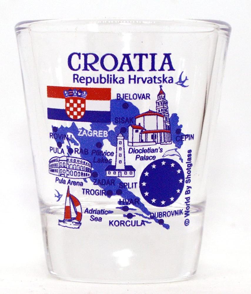 Croatia EU Series Landmarks and Icons Shot Glass by World By Shotglass Bild 1