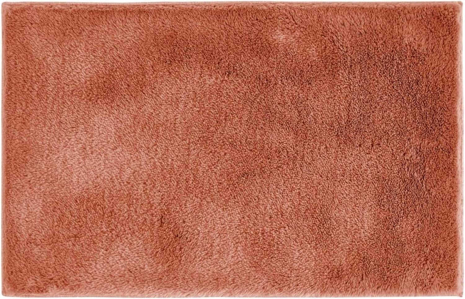 andiamo Badematte rutschfest Florida - Badezimmerteppich weich und flauschig - Badteppich rutschfest waschbar Duschvorleger Badvorleger für Badezimmer 40x60 cm rostrot Bild 1