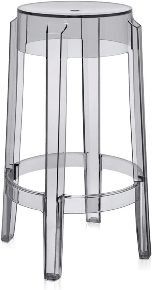 Kartell Charles Ghost, Hocker Medium, H. 65 cm, Fumè, 2er-Satz Bild 1