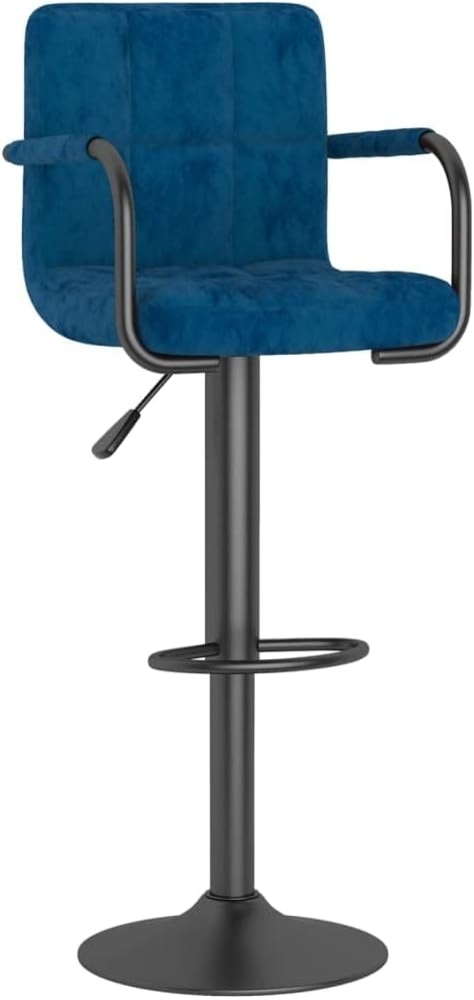 vidaXL Barhocker Blau Samt [334652] Bild 1