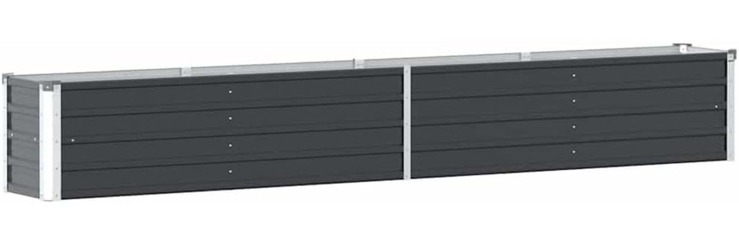 vidaXL Hochbeet Stahl Verzinkt 320×40×45cm Anthrazit Pflanzkübel Pflanzkasten Bild 1