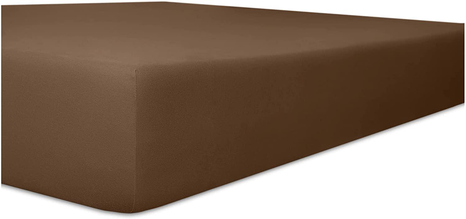 Kneer Qualität 22 Vario-Stretch Topper-Spannbetttuch 200 x 220 x 4-12cm 79 mocca Bild 1