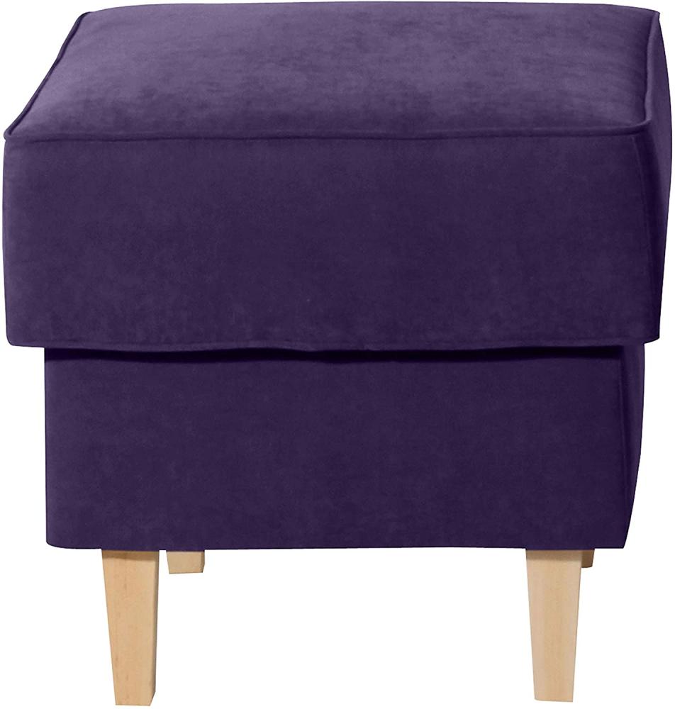 Lorris Hocker Veloursstoff Violett Buche Natur Bild 1