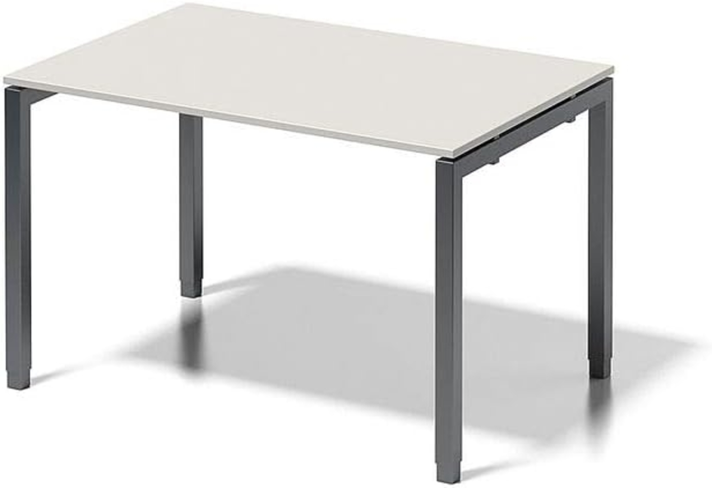 BISLEY Cito Schreibtisch, 650-850 mm höheneinstellbares U-Gestell, Metall, Gw334 Dekor Grauweiß, Gestell Anthrazitgrau, 80 x 120 x 85 cm Bild 1
