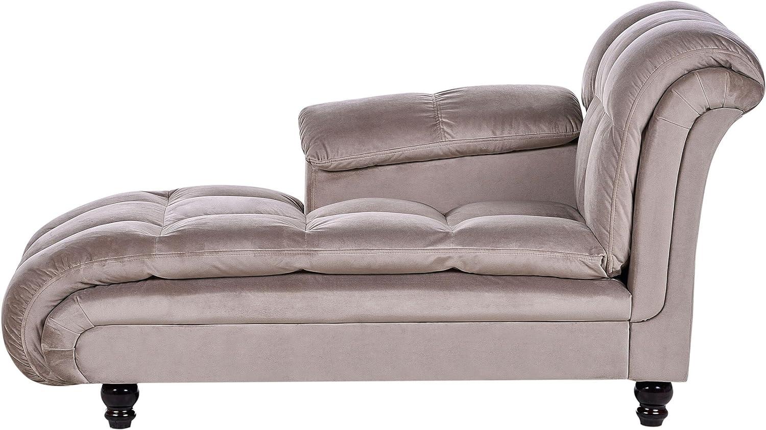 Chaiselongue taupe rechtsseitig LORMONT Bild 1