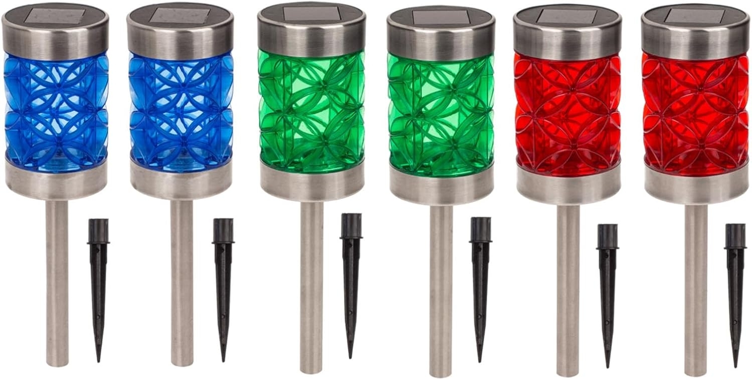 HAC24 LED Solarleuchte Garten Solar Lampen Solarlampen Terrasse, LED fest integriert, Warmweiß, Mystic Star mit Erdspieß Bild 1