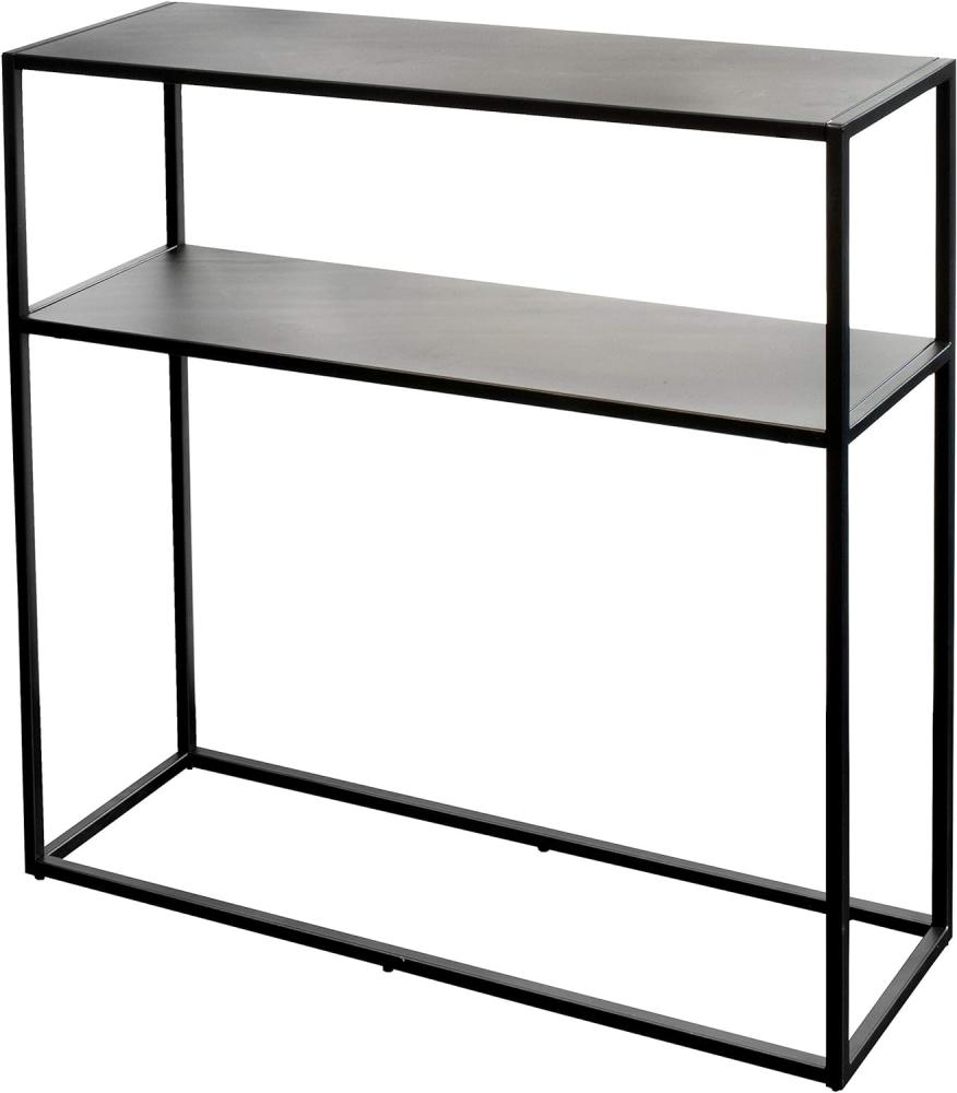 osoltus Cube Industrial Konsolentisch Beistelltisch Metall schwarz 80x25x80cm Bild 1