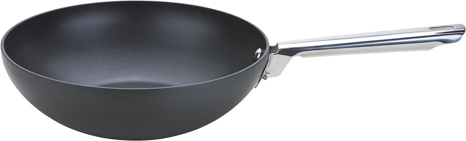 Anolon Professional Premium Hart Eloxiertes Aluminium Antihaftbeschichtung Wok Rührpfanne, 26 cm Durchmesser, Schwarz Bild 1