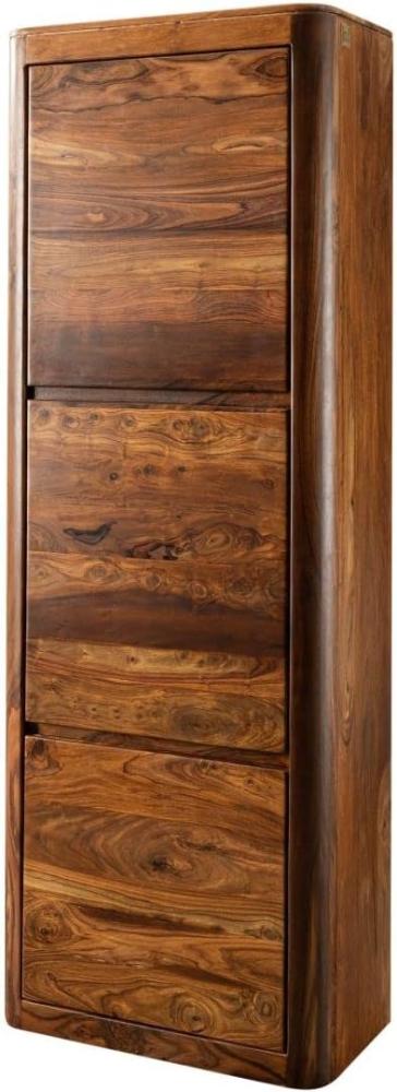 Massivmoebel24 Garderobenschrank (Dielenschrank Sheesham 70x37x200 walnuss gewachst TORONTO #236) Bild 1