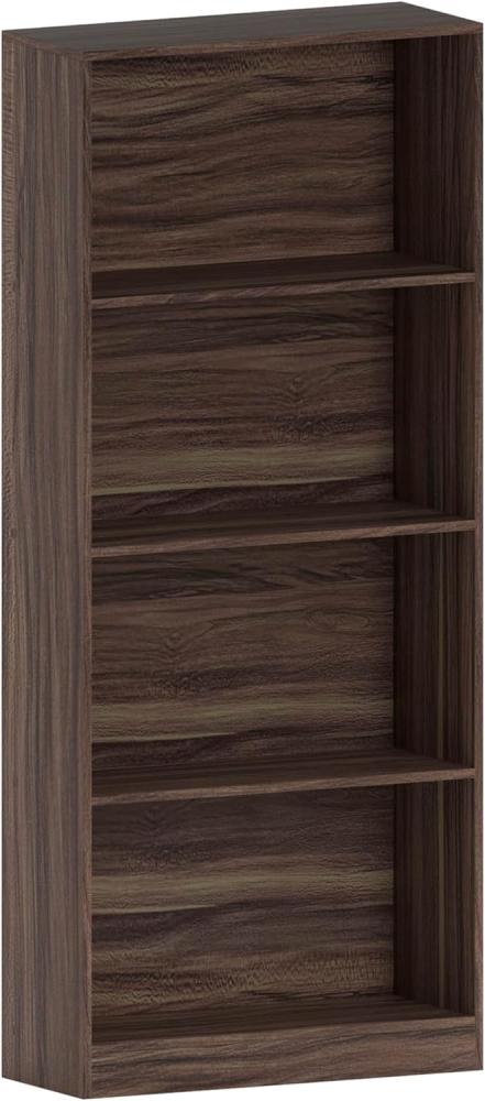 Vida Designs Cambridge, Walnussholz, 4 Ebenen, Bücherregal Display, Regal, Holz, für Wohnzimmer, H 140 x W 60 x D 61 cm Bild 1