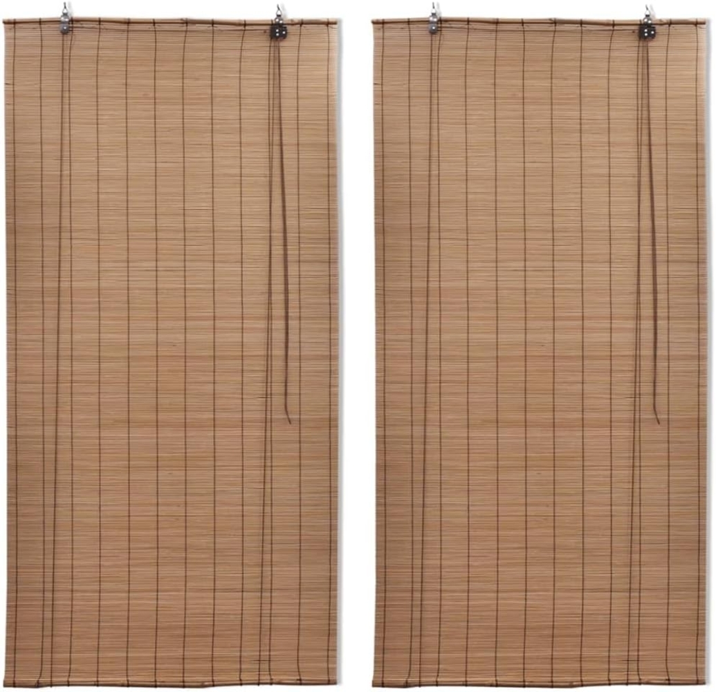 vidaXL Bambusrollos 2 Stk. 120x220 cm Braun 3057520 Bild 1