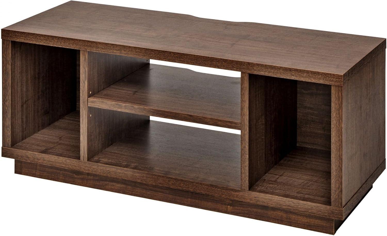 Iris Ohyama, TV-Ständer/TV-Schrank/TV-Holzständer/TV-Ständer mit offenen Regalen/TV-Ständer für 43-Zoll-Fernseher, Massivholz,DesignBüro, Wohnzimmer - TV Cabinet Standard - OTS-100S - Braun Bild 1