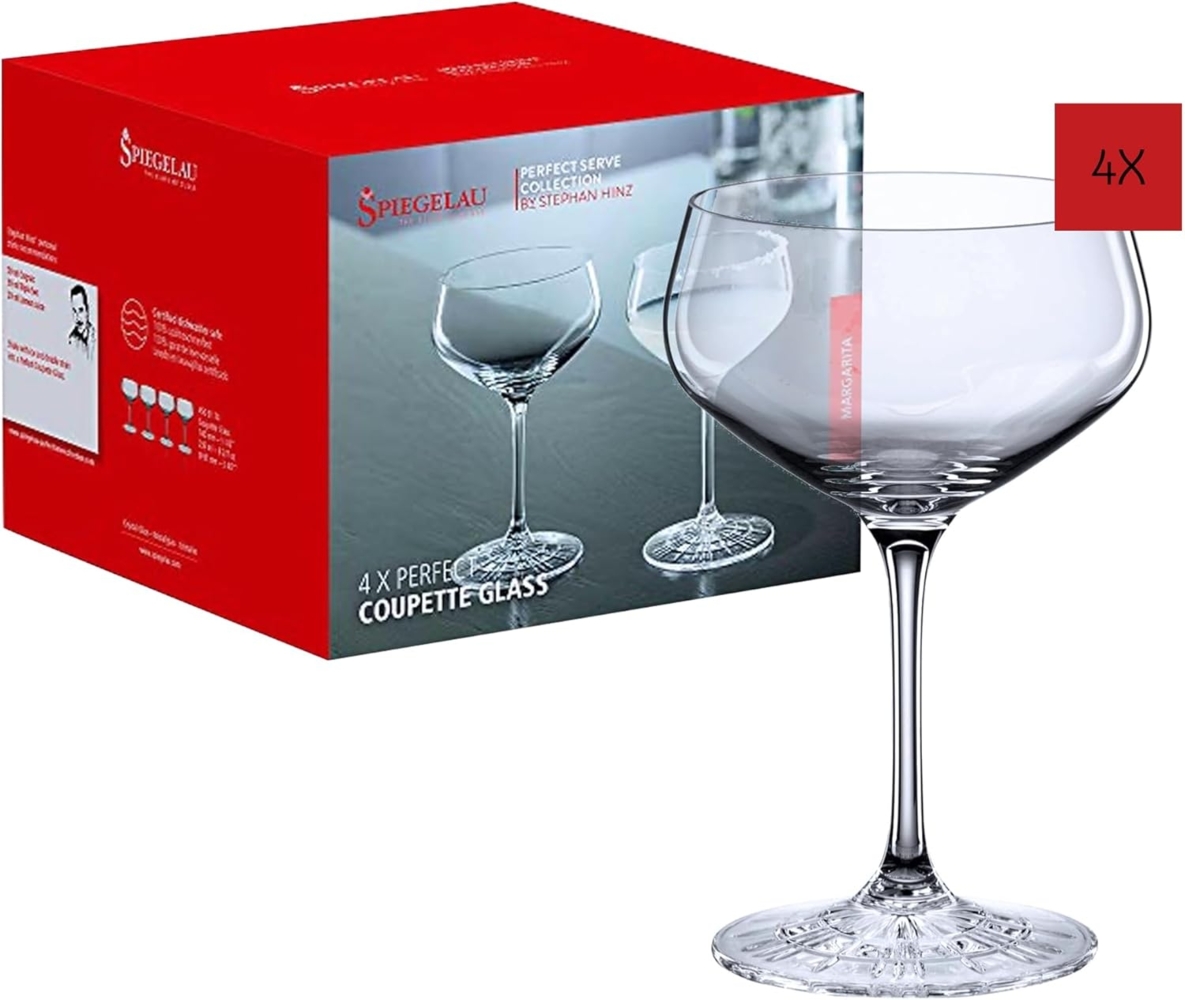 Spiegelau & Nachtmann 4-teiliges Cocktailschalen-Set, Champagnerschale-Coupette Glas, Kristallglas, 235 ml, Perfect Serve, 4500174 Bild 1