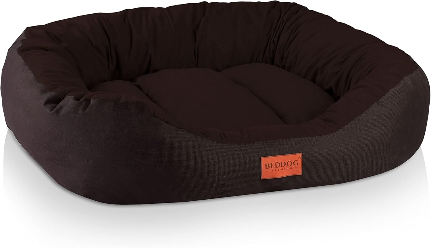 BedDog Hundebett Grosse Hunde - Hundekissen - Hundekorb - Ovales Hundekörbchen - Hundesofa - Hundebetten für Große Hunde - Dog Bed - Hunde Bett - Körbchen Hund aus Alicante-Gewebe XL, CHOCOLATE (braun) Bild 1