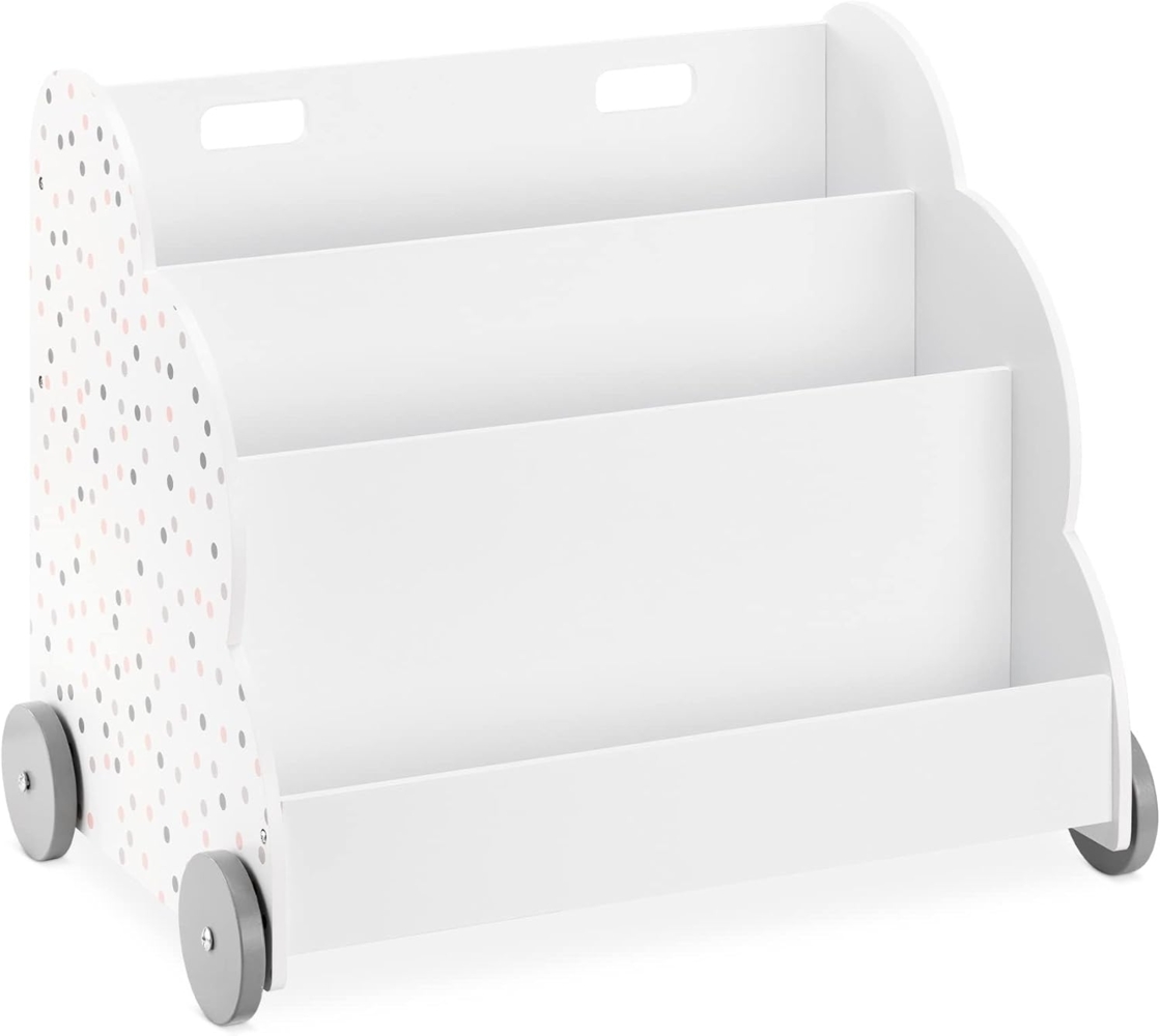 Navaris Bücherwand Bücherregal für Kinder - Holzregal mit Rollen - 60 x 51 x 40 cm, 1-tlg. Bild 1