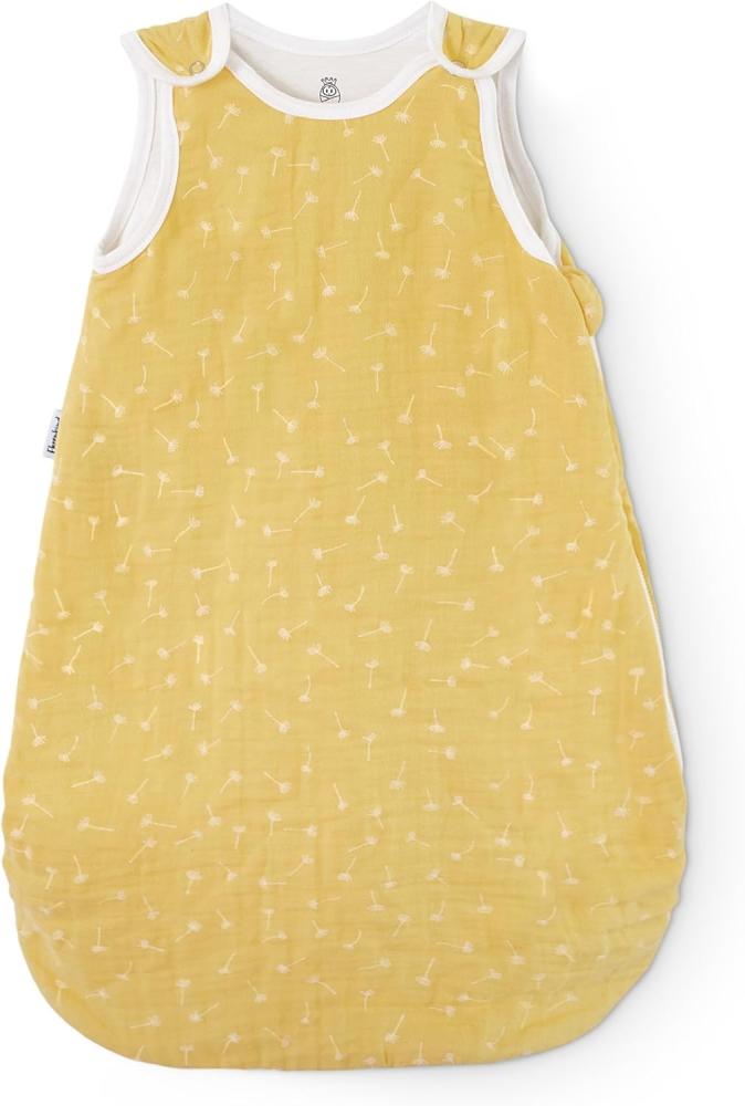 Ehrenkind® Baby Sommerschlafsack Rund | Musselin | Sommer Schlafsack Gr. 62/68 Vanille-Weiße Pusteblume | Schlafsack Baby Schlafsack Kinder Bild 1