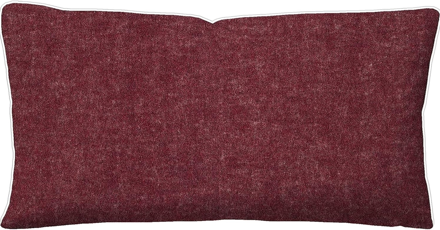 biberna Melange-Flanell Kissenbezug 0840500 MELANGE UNI, burgunder, 1x 40x80 cm Bild 1