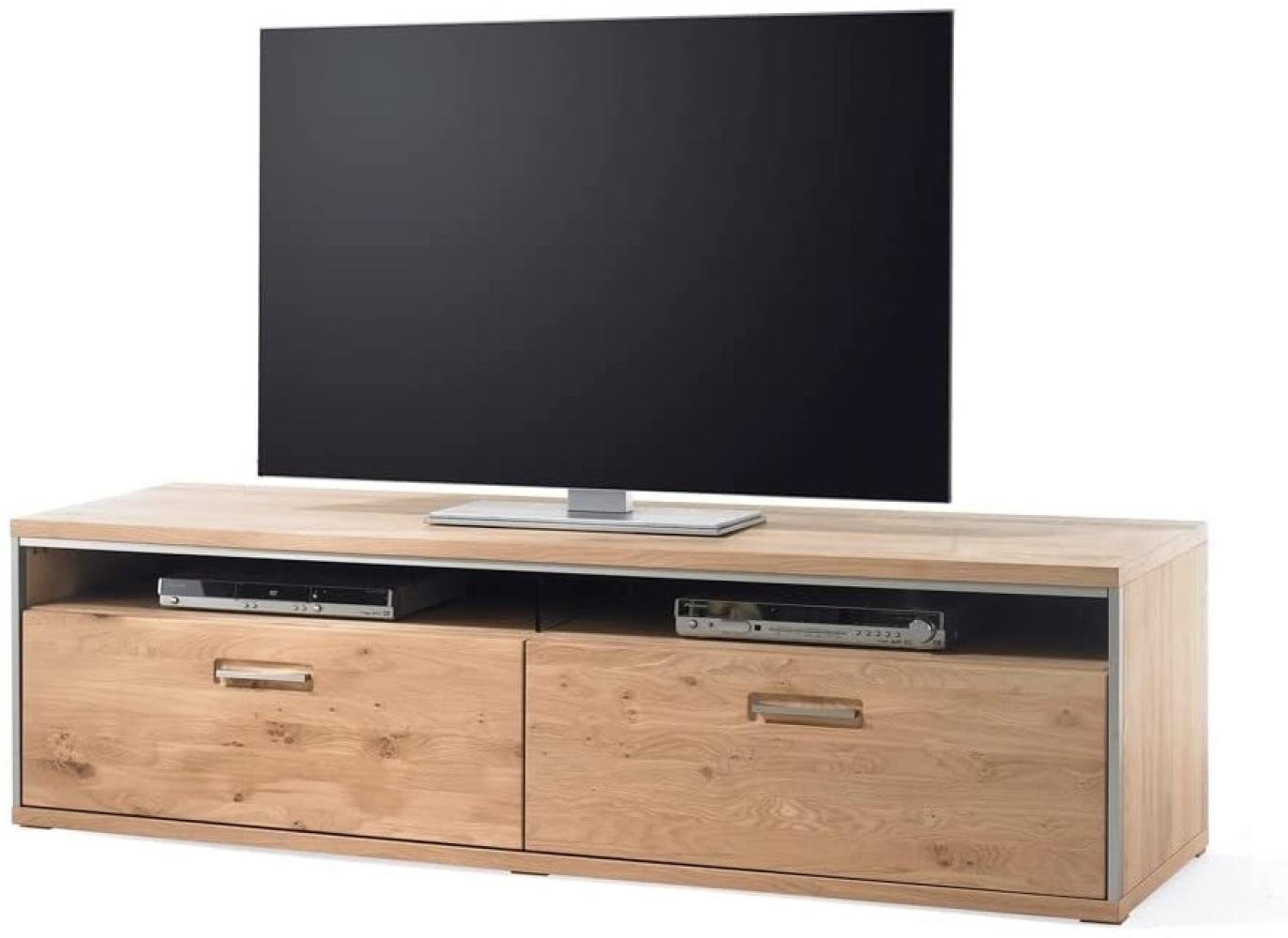 Lowboard Esma 8 Eiche bianco teilmassiv 184x51x52 TV-Möbel TV-Schrank Bild 1