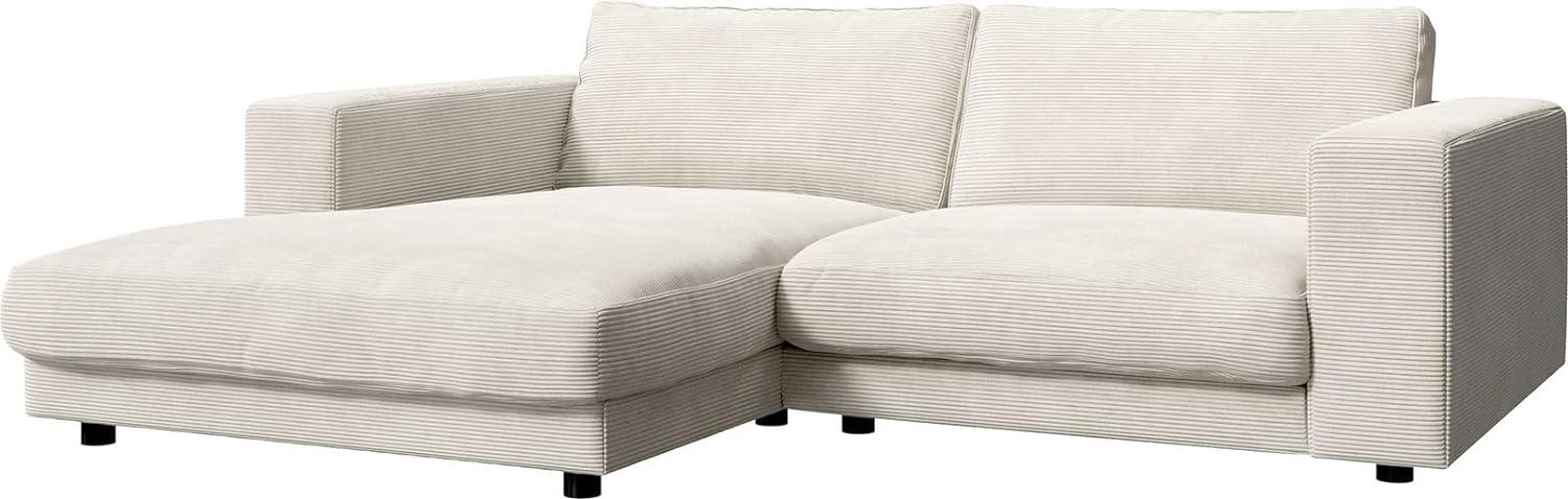 Ecksofa Cubico 250x190 cm Cord Beige Recamiere links Bild 1