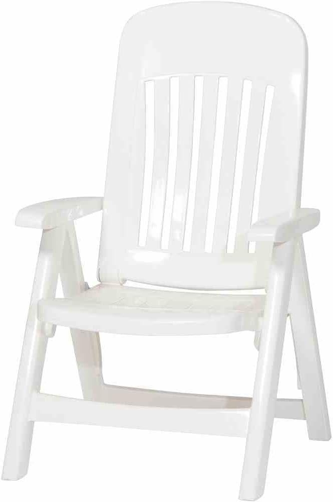 Sieger Comtesse Klappsessel klappbar, Vollkunststoff Weiß 65 x 108 x 66 cm Bild 1