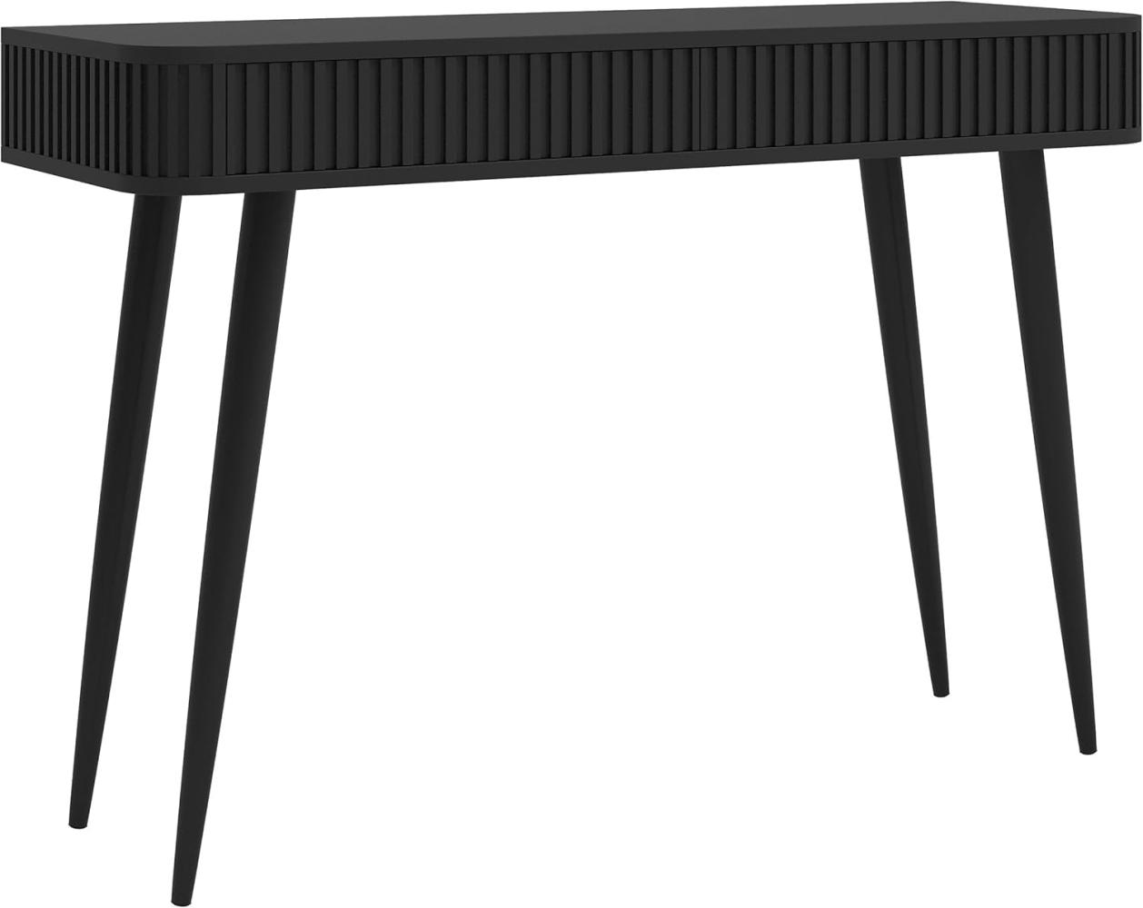 Selsey Ovarlo - Schminktisch mit 2 Schubladen, Schwarz, 113 cm Bild 1