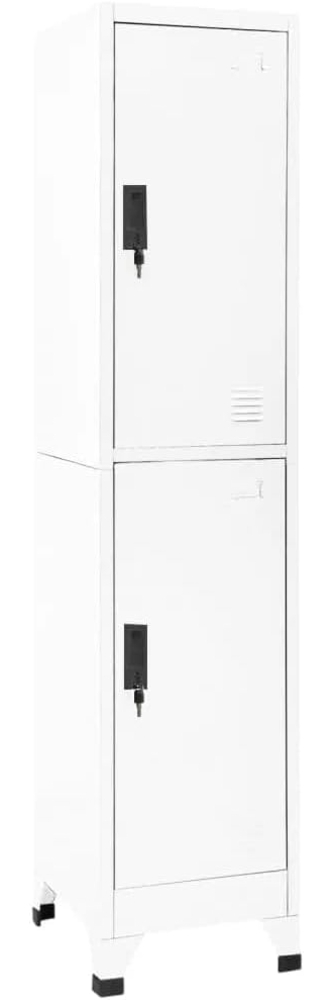 vidaXL Schließfachschrank Weiß 38 x 45 x 180 cm Stahl [339776] Bild 1