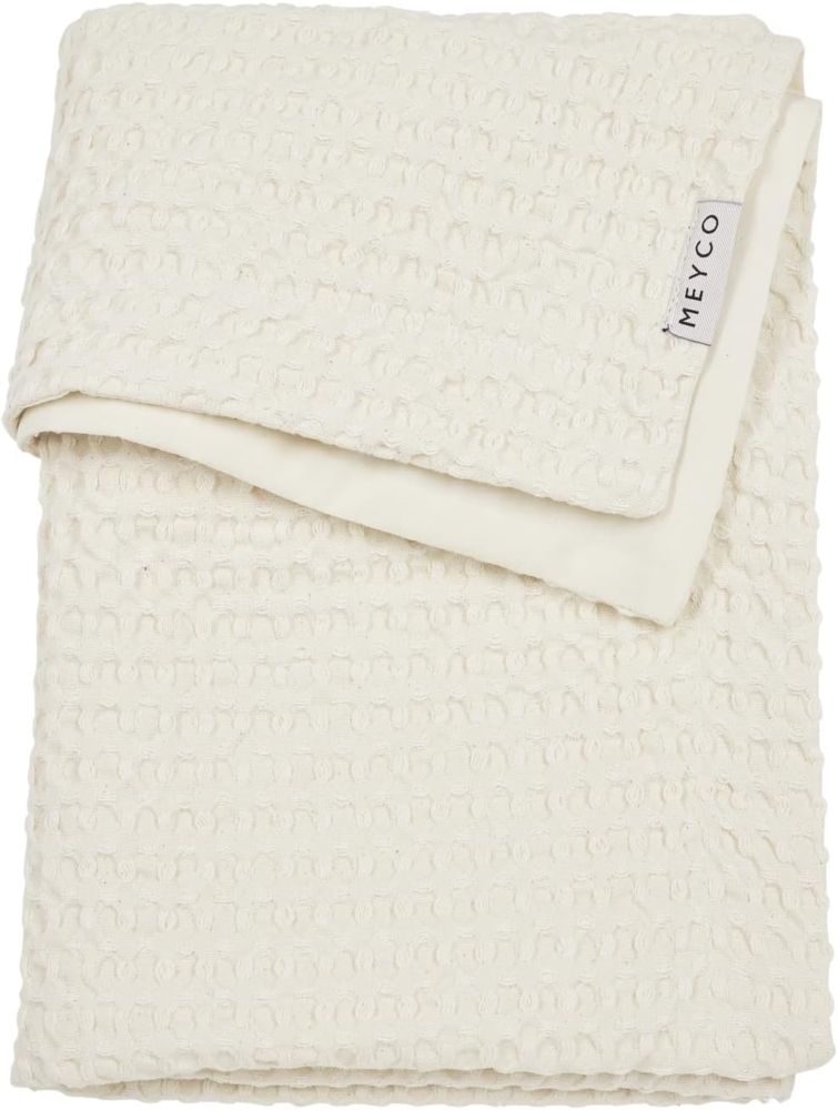 Meyco Waffel Babydecke - 75 x 100 cm - Natur Créme Bild 1