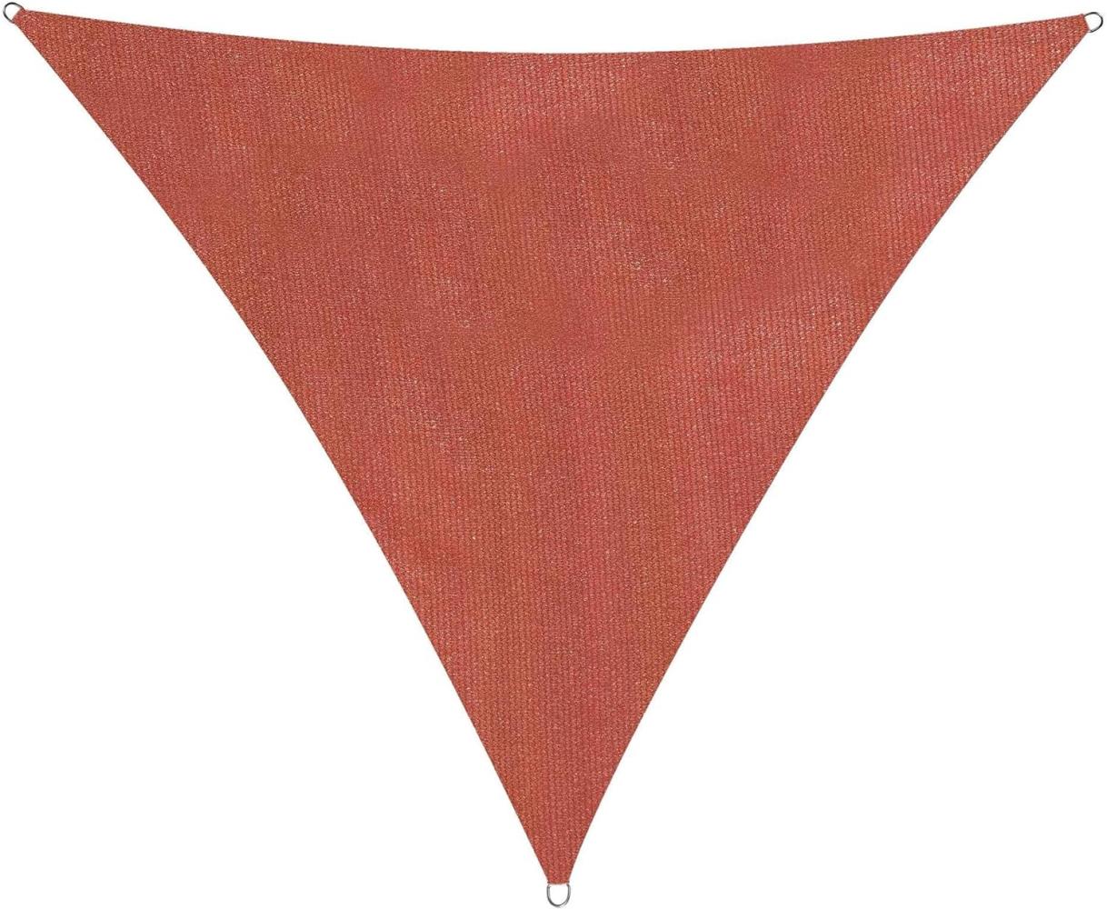 Lumaland Sonnensegel Dreieck 3 x 3 x 3 Meter Terracotta Bild 1