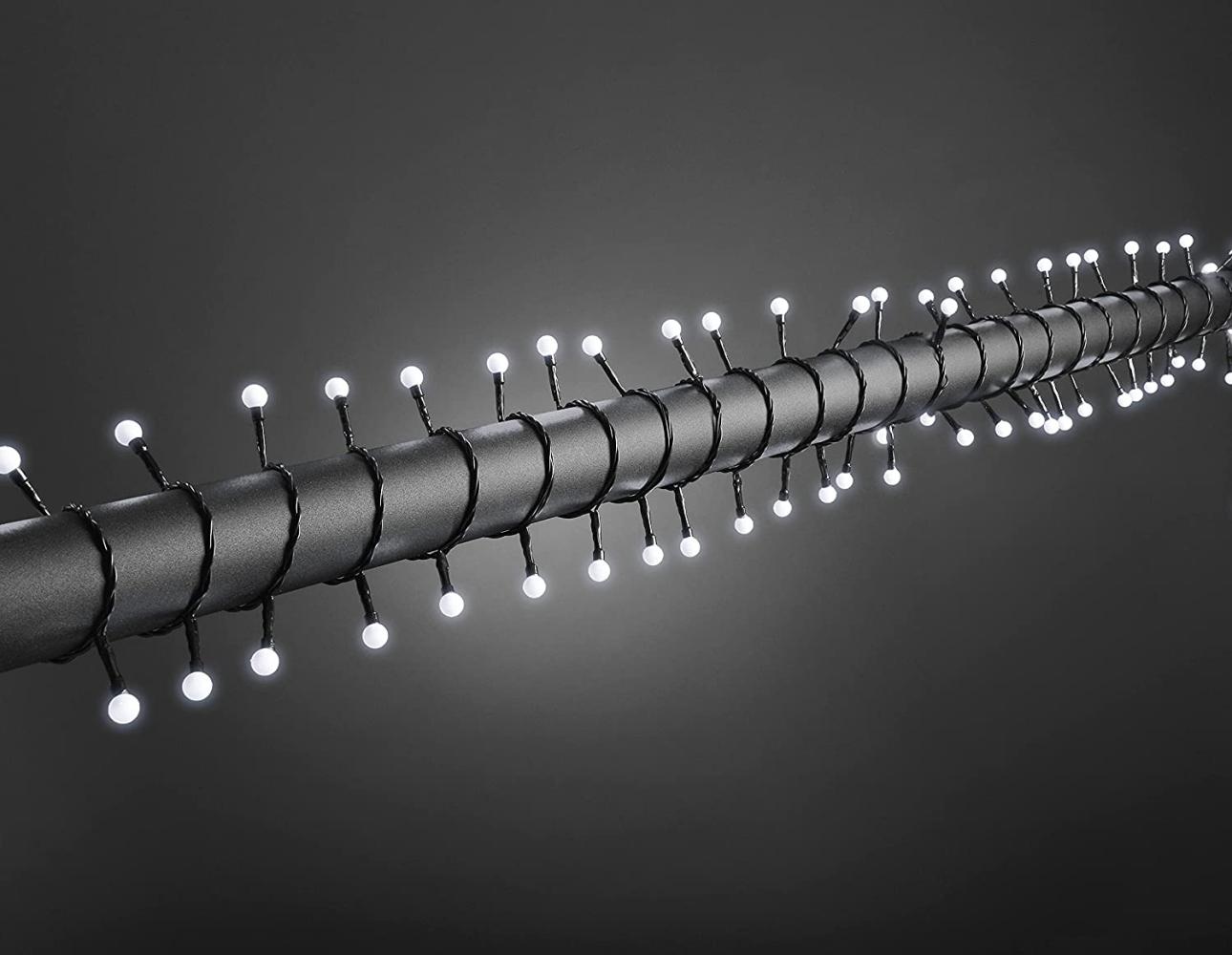 LED-Kugellichterkette - Ball Line Outdoor - 12,72m - 160x Kaltweiß - Schwarzes Kabel Bild 1