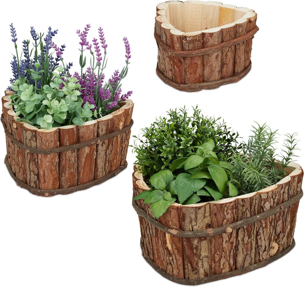 Blumenkasten aus Holz im 3er Set 10034406 Bild 1