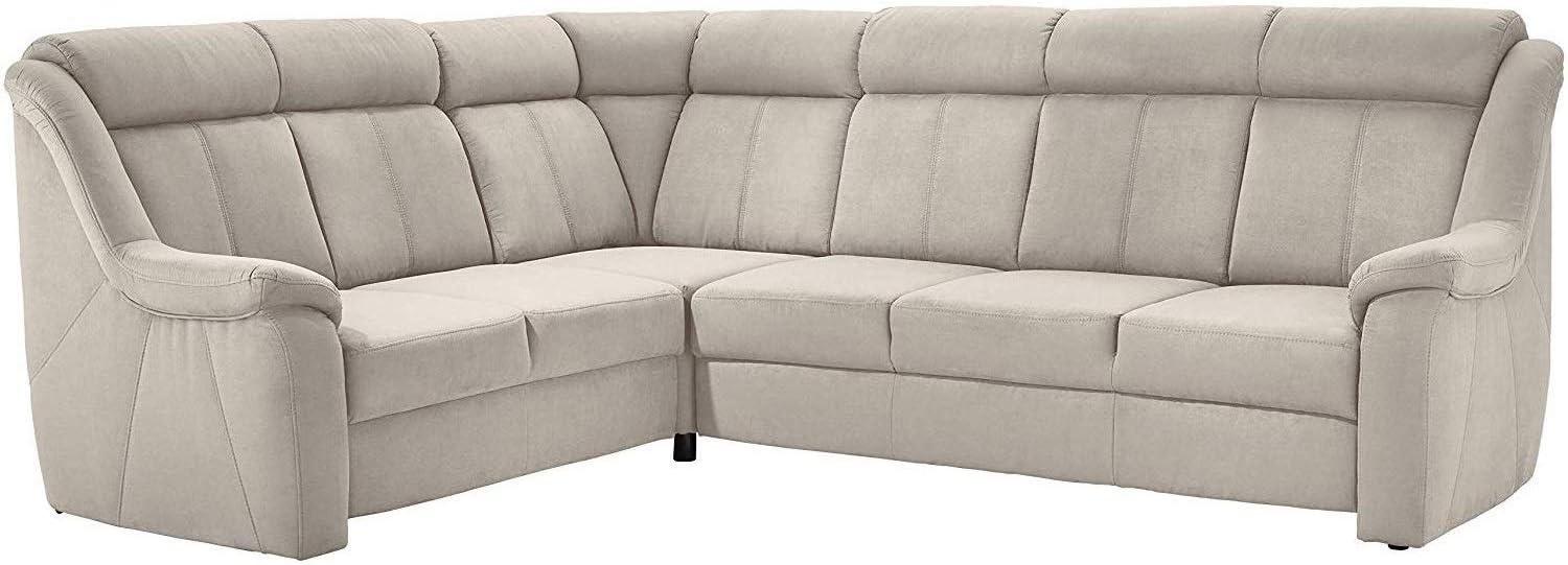 Cavadore Ecksofa Beata / Polstercouch in L-Form / inkl. Relaxfunktion / 261 x 98 x 211 / Mikrofaser Hellbeige Bild 1