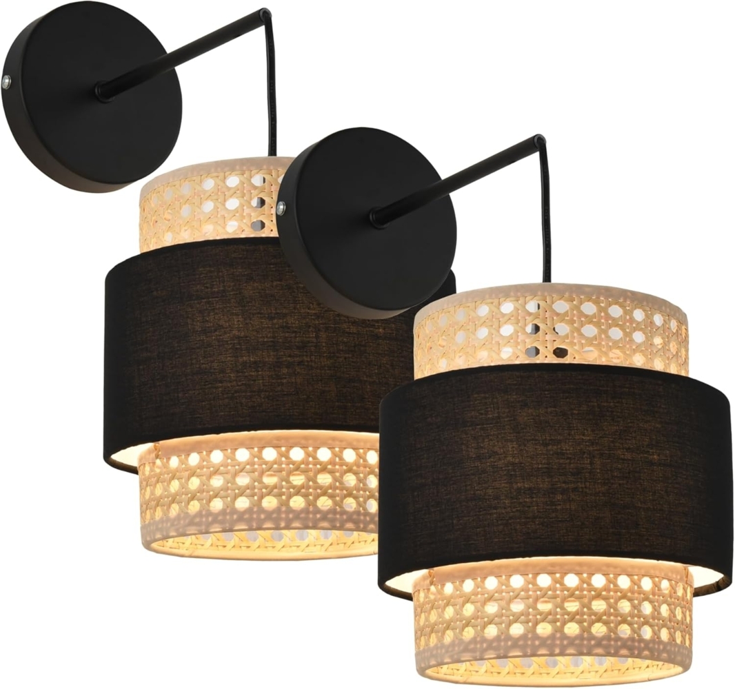 lux. pro 'Southampton' Wandleuchte, 2er Set Beige/Schwarz, 36 x 30 x 18 cm Bild 1