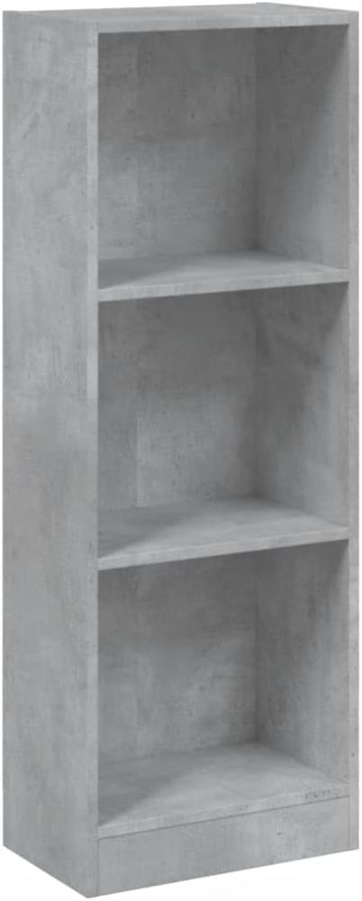 vidaXL Bücherregal 3 Fächer Betongrau 40x24x109 cm Holzwerkstoff 800832 Bild 1