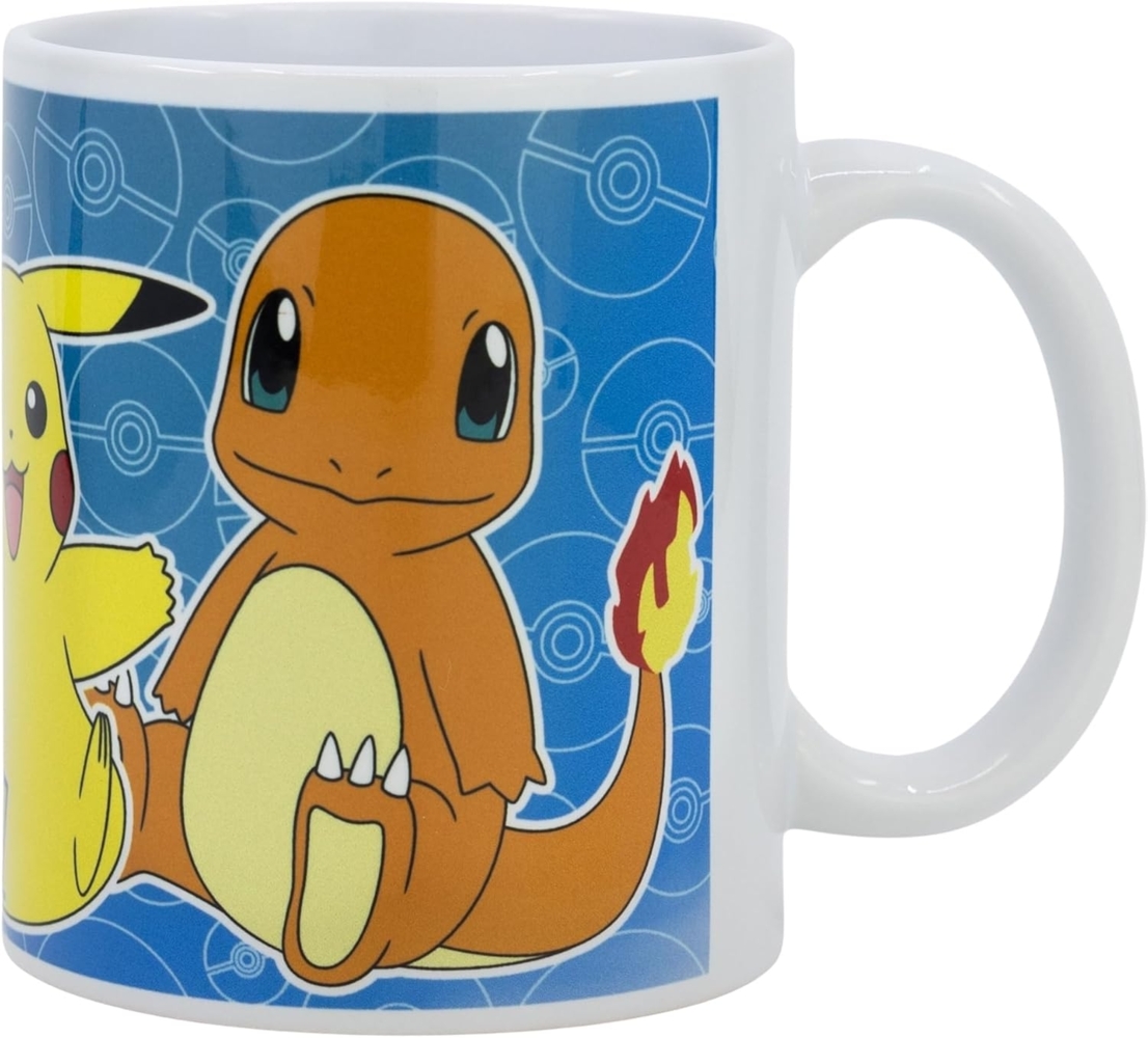 Pokémon Pikachu Schiggy Glumanda Kinder-Becher Tasse im Geschenkkarton Bild 1