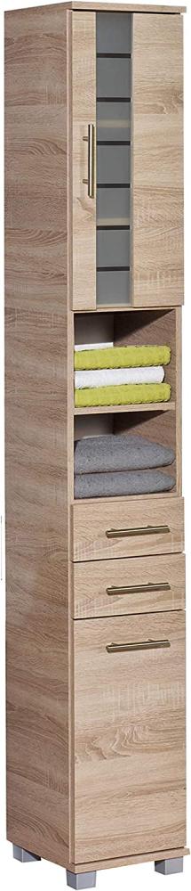 Schildmeyer Hochschrank 147309 Nitro, Sonoma Eiche Dekor, 30. 3 x 32. 6 x 194. 2 cm (B/T/H) Bild 1