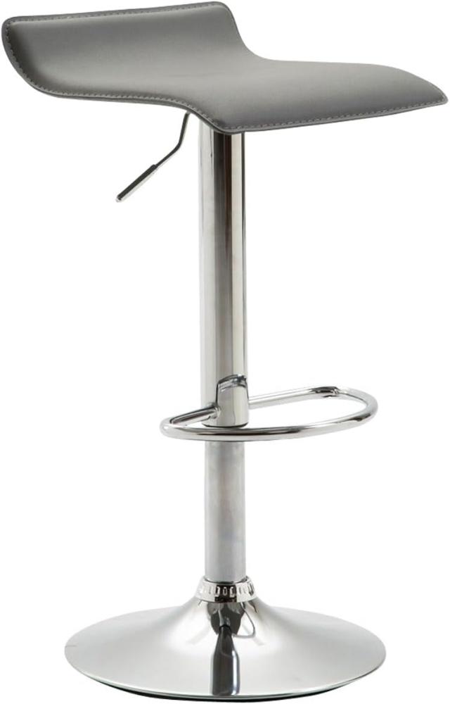 CLP Barhocker Dyn V2 Kunstleder höhenverstellbar und drehbar,grau chrom Bild 1