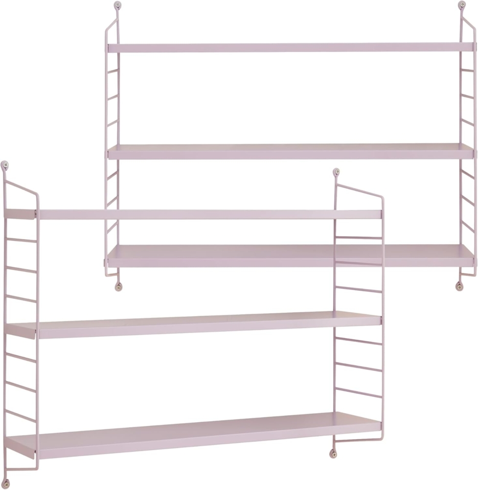 Modulares Wandregal Strängnäs 2er Set Lila [en. casa] Bild 1