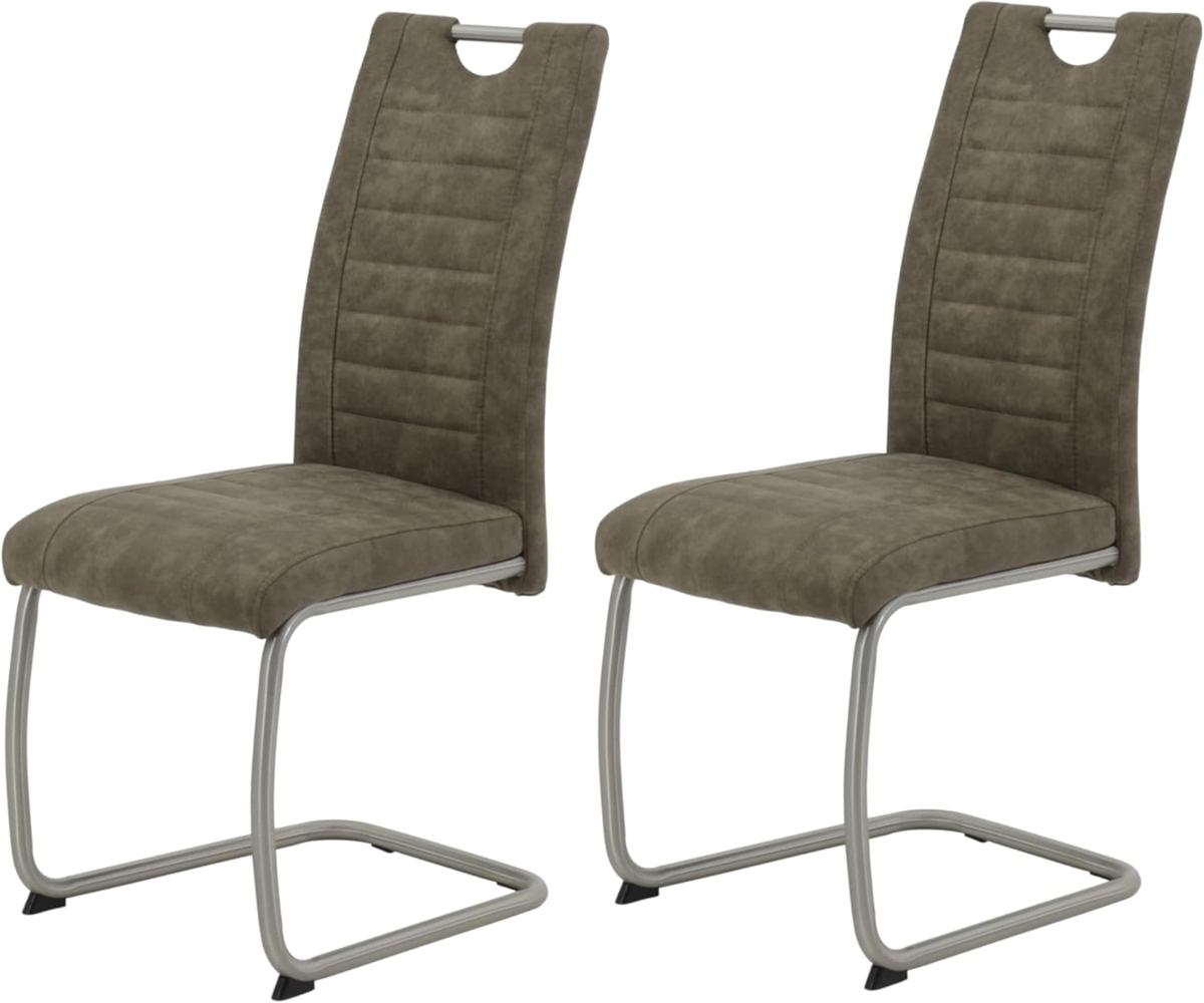 2er Set Schwingstuhl Ulla - Vintage Schlamm Bild 1