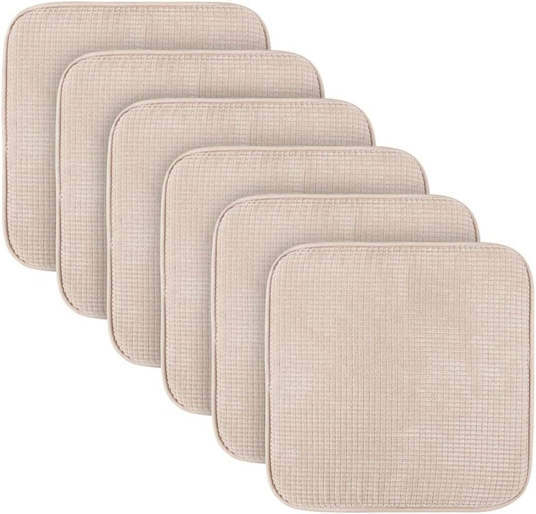 Bestlivings Stuhlkissen Struktur 38x38 cm – Anti-Rutsch-Rückseite, verschiedene Farben & Sets, pflegeleicht, komfortable Polsterung, für Indoor & Outdoor geeignet Bild 1