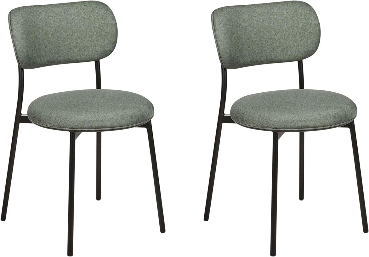 Esszimmerstuhl 2er Set CASEY Dunkelgrün Bild 1