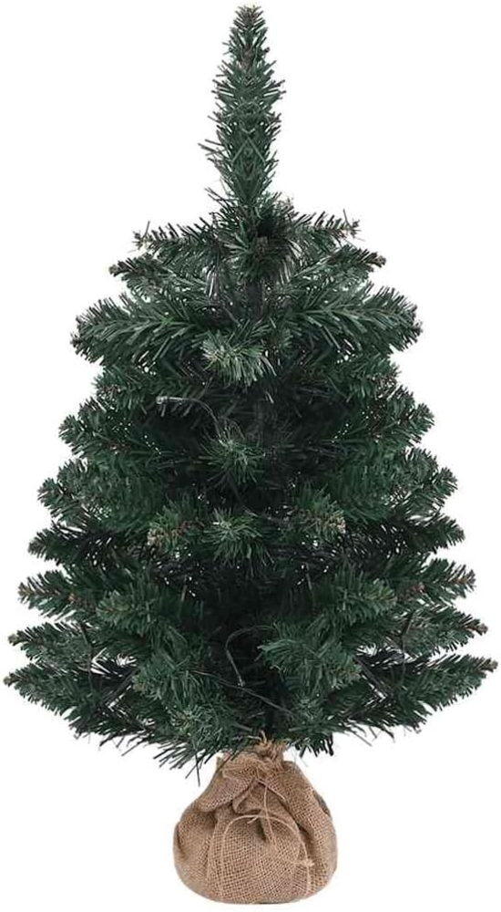 vidaXL Künstlicher Weihnachtsbaum mit Beleuchtung & Ständer Grün 60 cm 332848 Bild 1