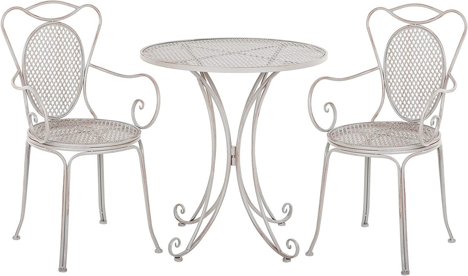 Bistro Set Metall Grau CILENTO Bild 1